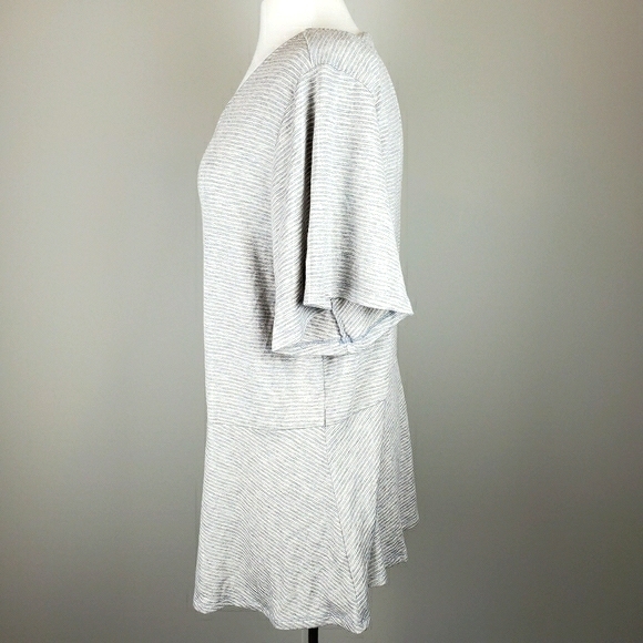 NWT Lane Bryant Striped Peplum Top - Picture 3 of 7